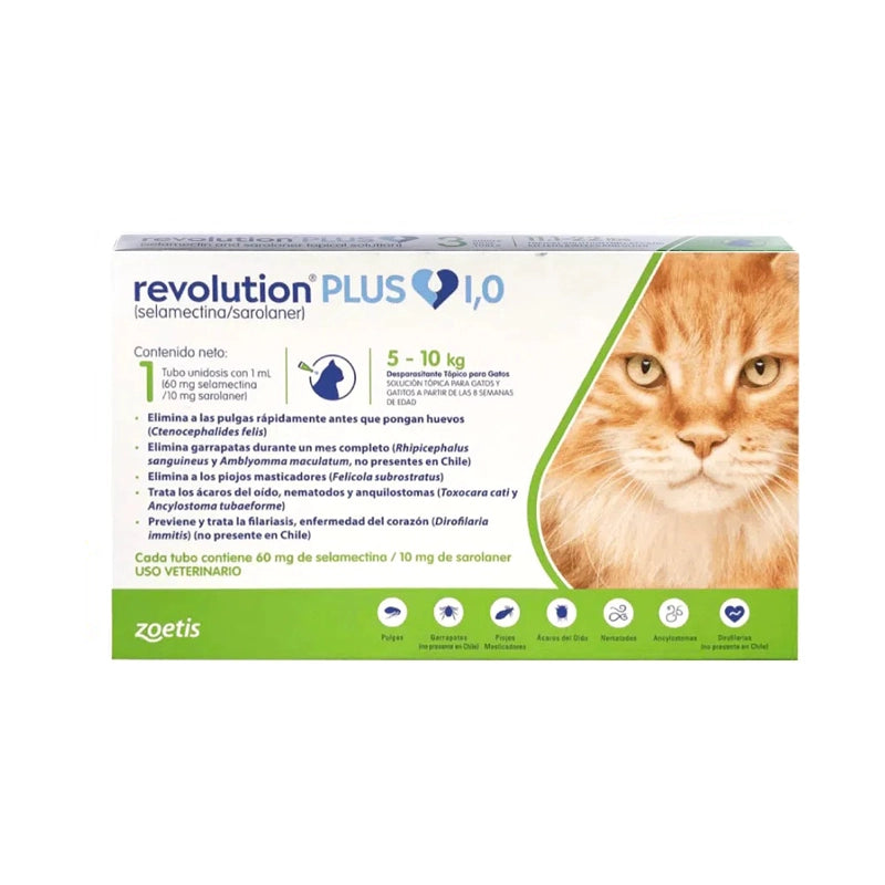 Revolution Plus 5 - 10 kg  (Desparasitante Gato)