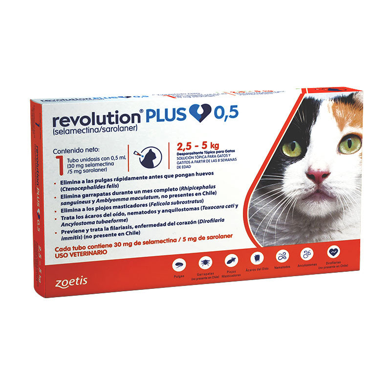 Revolution Plus 2.5- 5 kg (Desparasitante Gato)