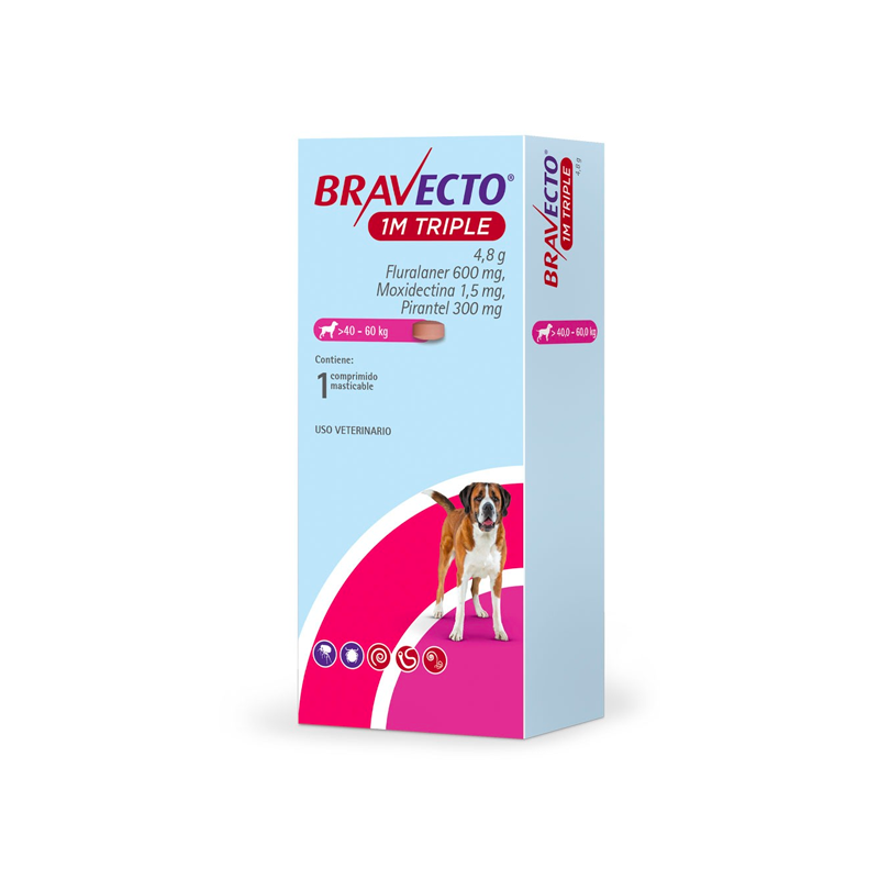 Bravecto Triple 1M 40 a 60 kg