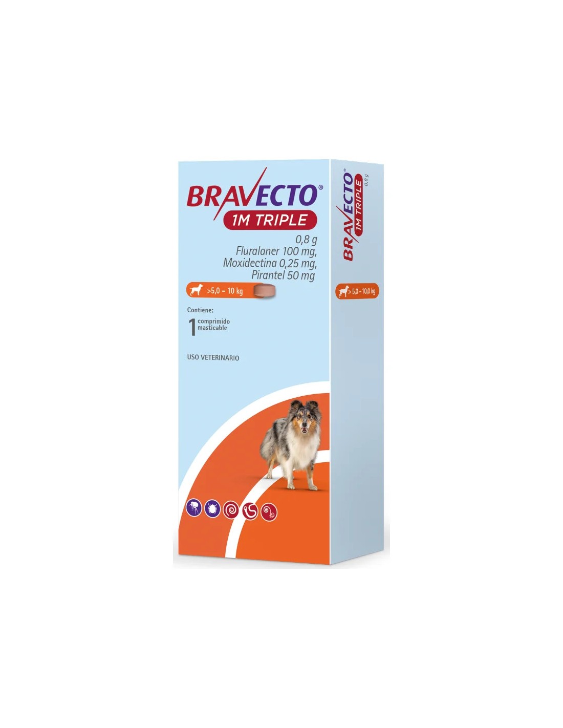 Bravecto Triple 1M 5 a 10 kg